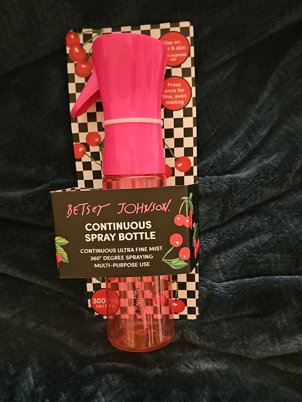 Betsey Johnson Hot Pink Continuous Spray Bottle